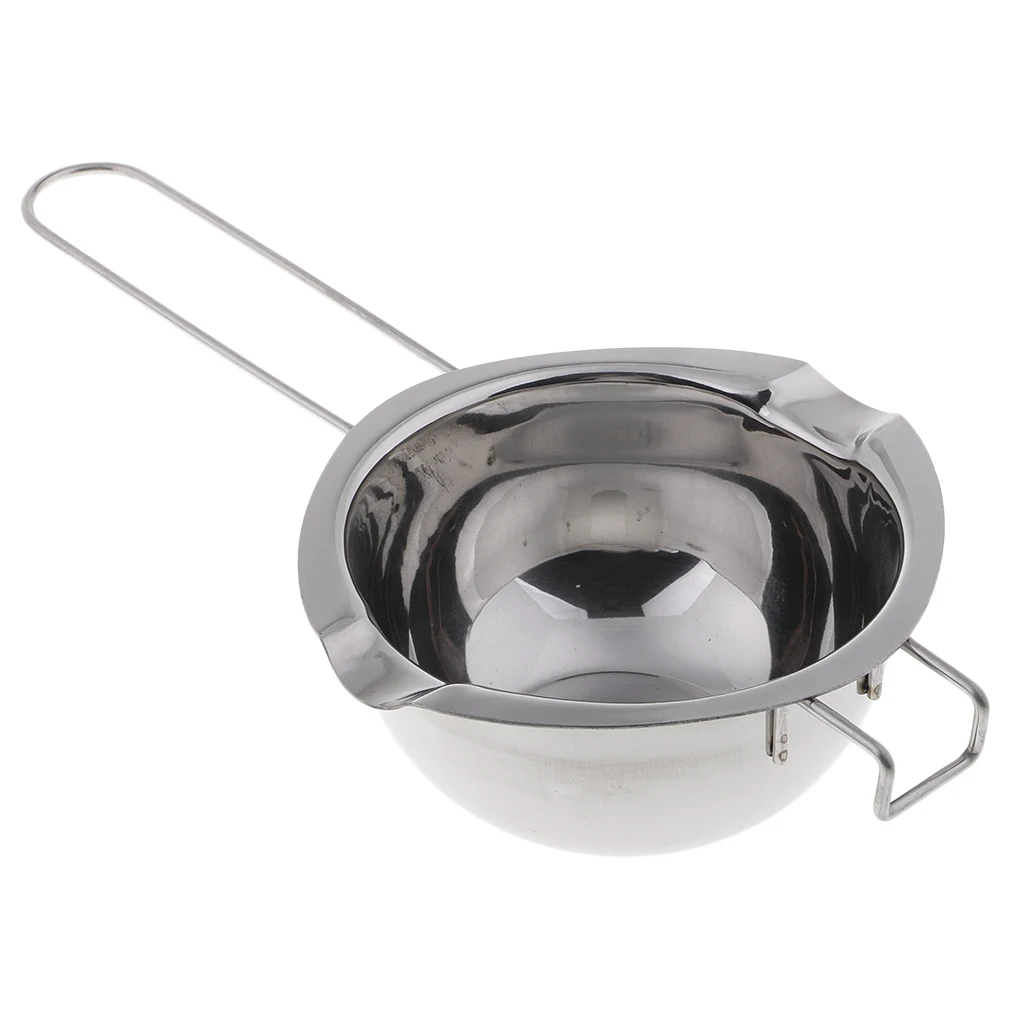 Stainless Steel Double Boiler Pot for Melting Candle Wax, Soap Base for Home Candle Making Soap Crafts - Easy to Use and Clean