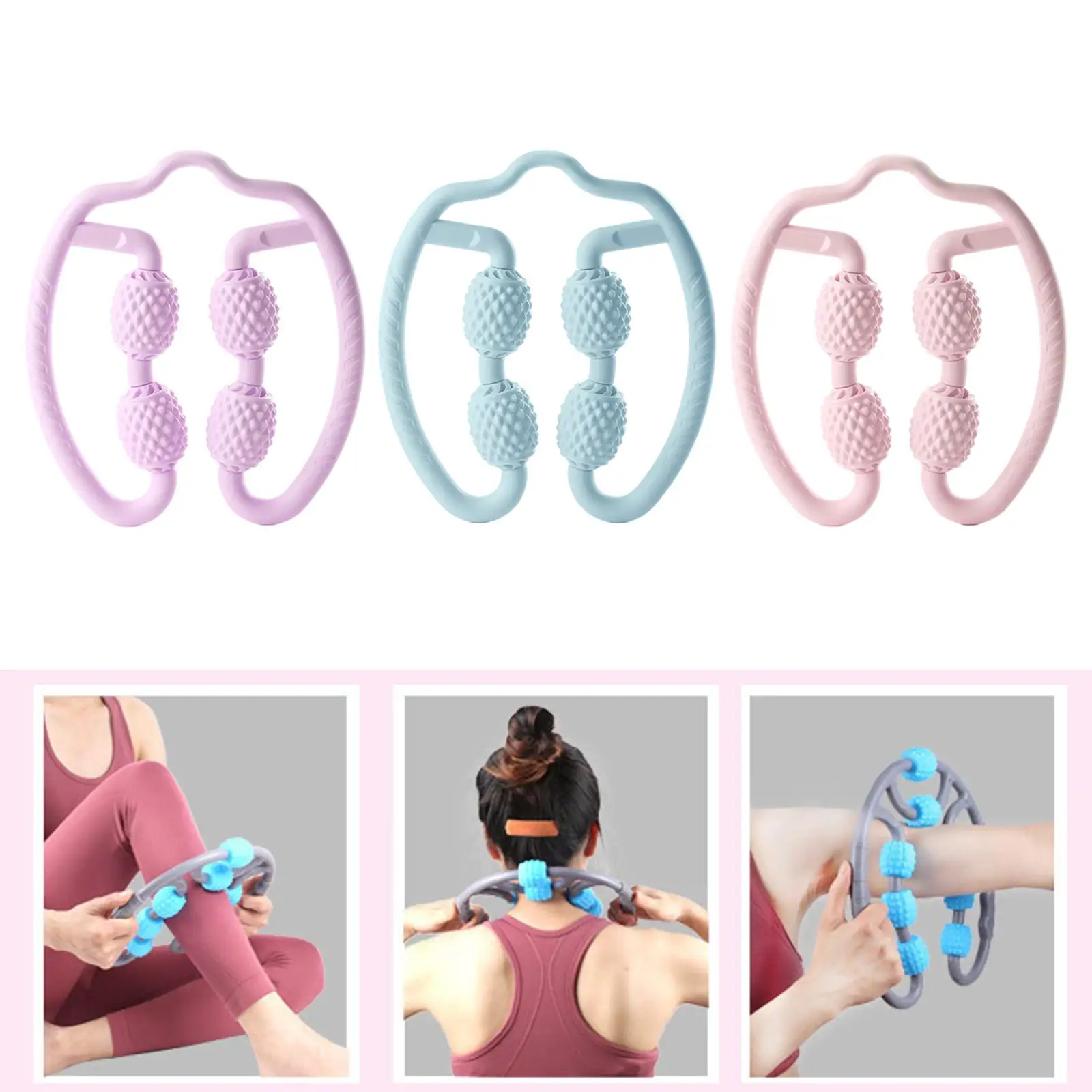 1x Body Roller Massager Lightweight Dual Angle Muscle Roller for Calves Legs Arms, Tennis Elbow Muscle Soreness Stiffness