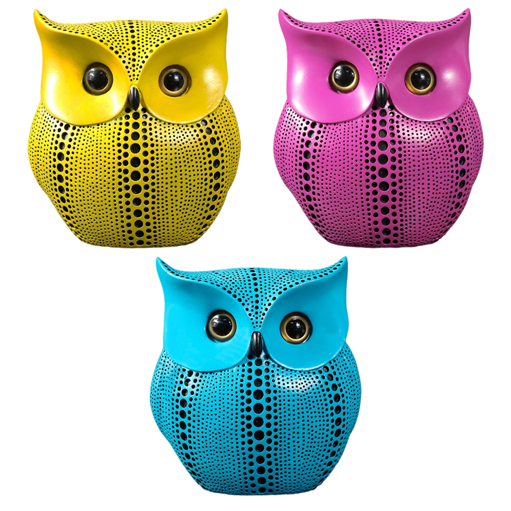Resin Owl Statue, Home Livingroom Bookcase Animal Figurines Decoration, Bedroom Office Home Decor, Night Owl Sculpture