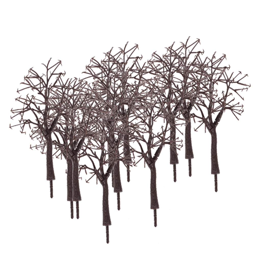 10 Autumn Deciduous Tree Tree Bare Trunk Train Park Landscape Plan 12cm OO