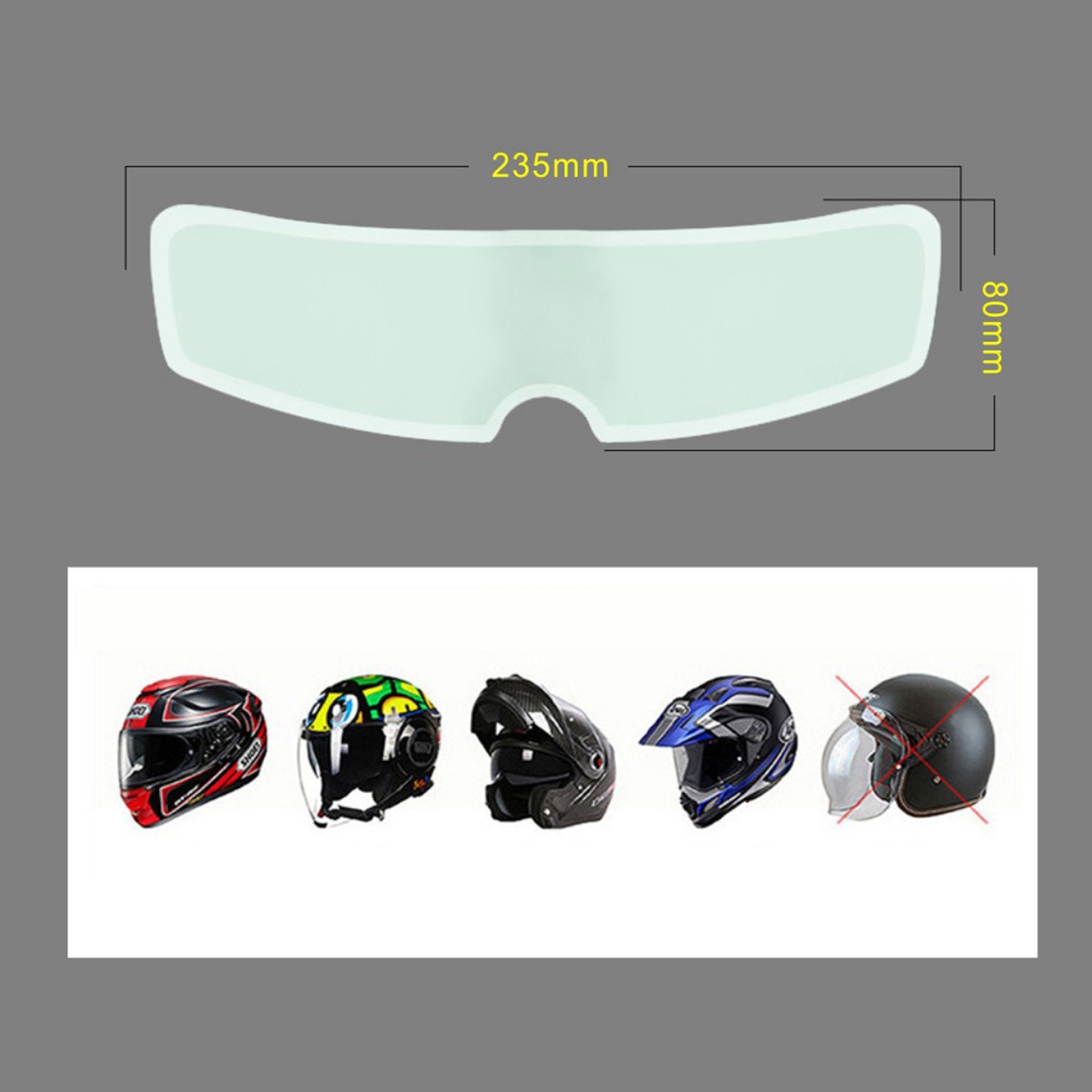 Motorcycle Helmet Lens Anti-Fog Patch Film Rain-proof Sticker Shield Universal