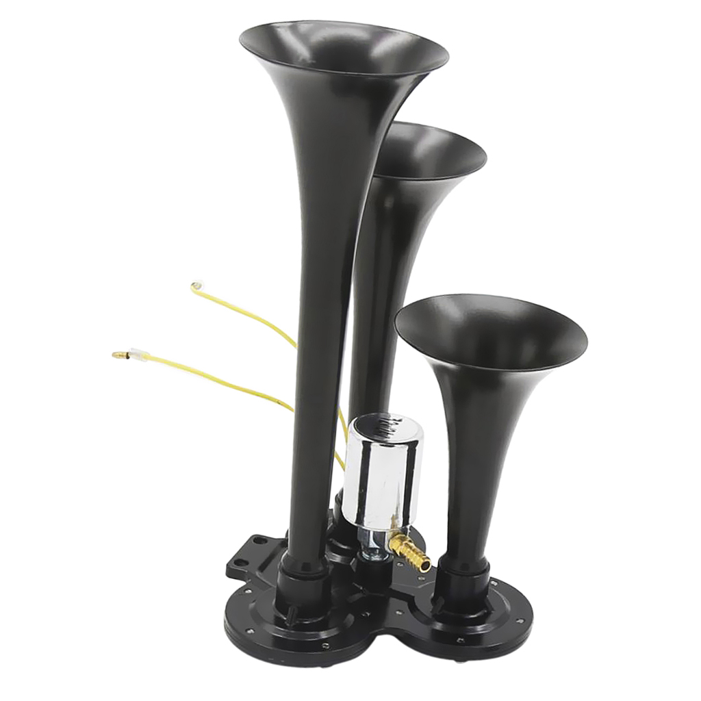 Triple Train Air Horn with Electric Solenoid for Trucks - Super Loud 150db