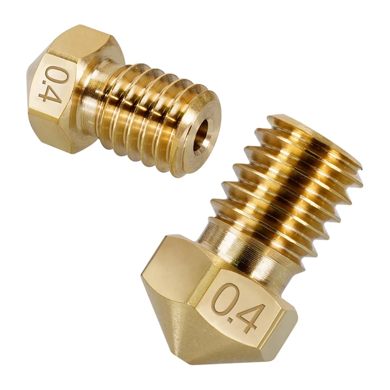 Brass Extended Extruder Nozzle 0.2-1.2mm M6 Thread 1.75/3mm For E3D 3D Printer 
