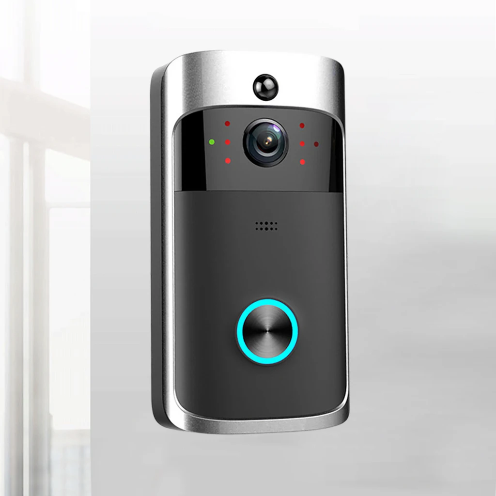 Smart Video Doorbell Camera Intercom Door Chimes Two-Way Audio Battery Operated HD Doorbell Camera for Home Indoor Outdoor