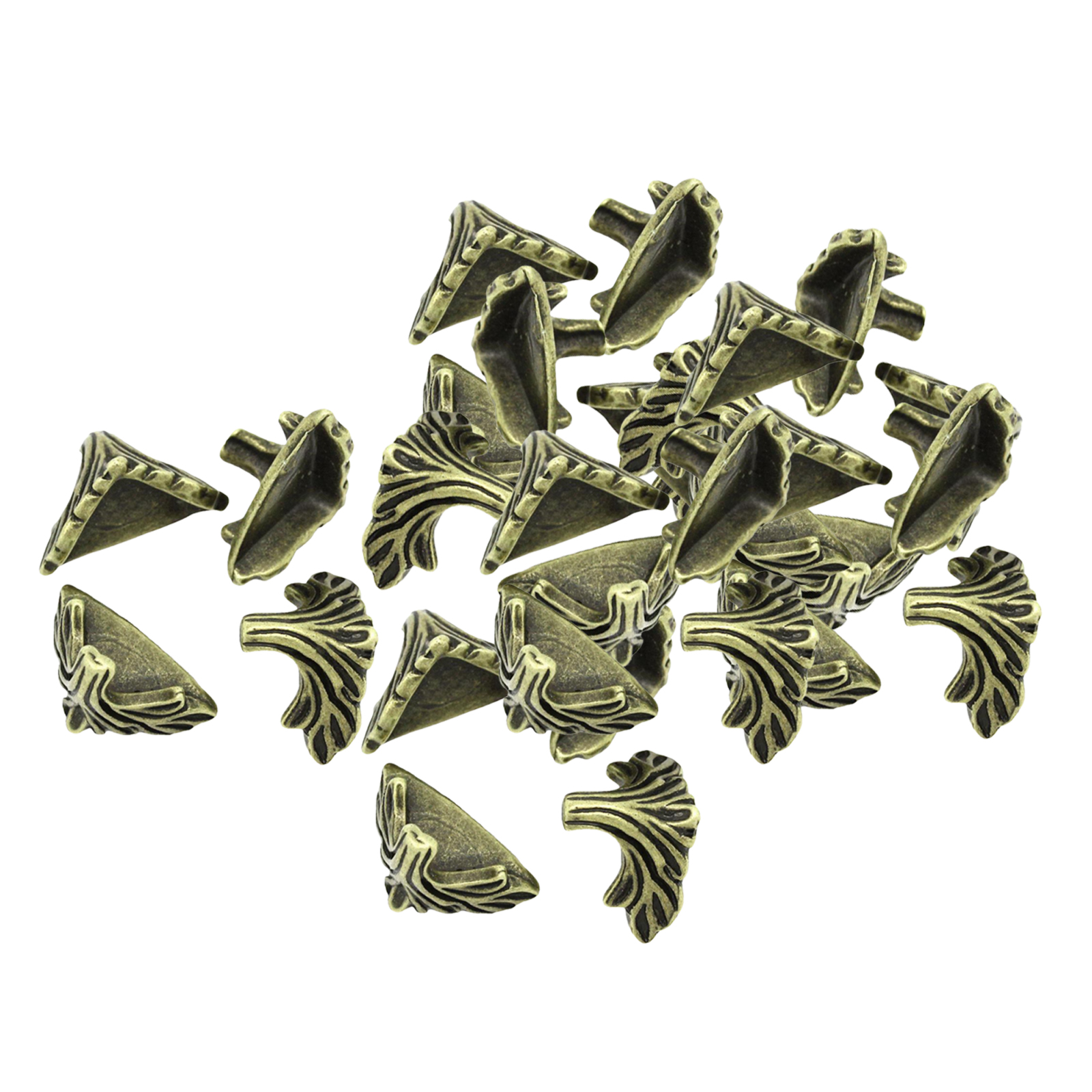 30Pcs Antique Bronze Metal Box Corner Angle Brace for Wood Chest Trunk Box