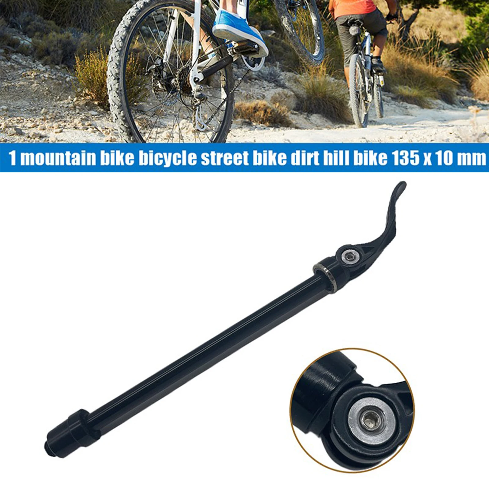 MTB Quick Release Rear Wheel Skewer for Trainer Bicycle Mountain Bike Back Wheel 135x10mm Hub Axle for Road MTB DH BMX