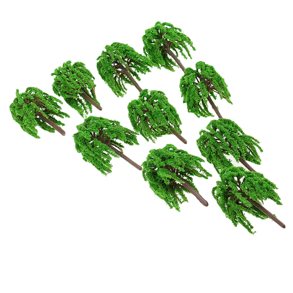 Pack of 10 Willow Trees Model Architecture Train Railway Landscape Diorama HO N.