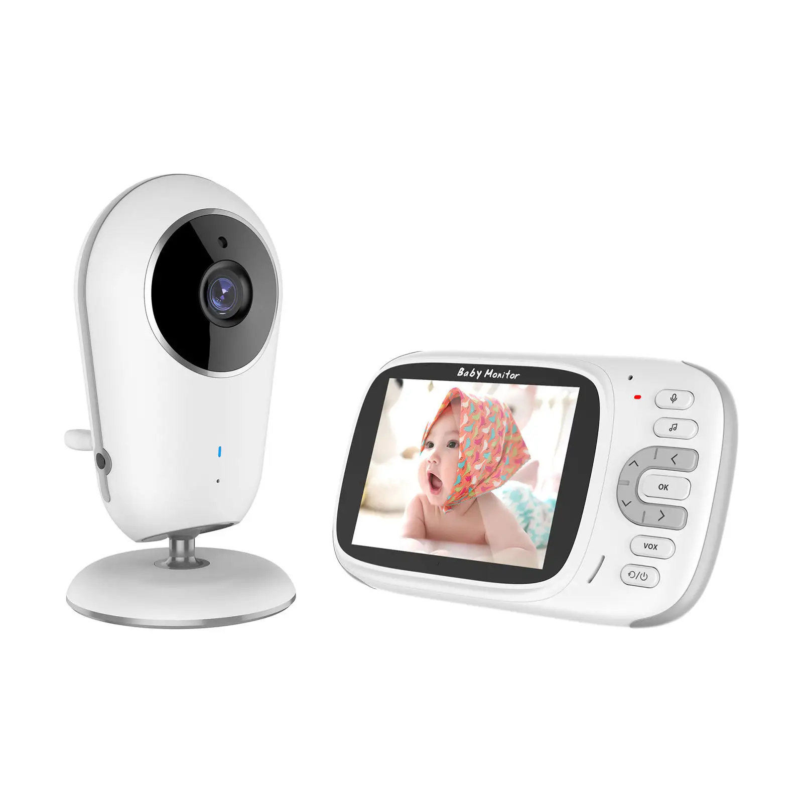 Wireless Video Baby Monitor 2-Way Talk Digital Audio Infant Baby Care Video Color Baby Security Nanny Camera 3.2inch Screen