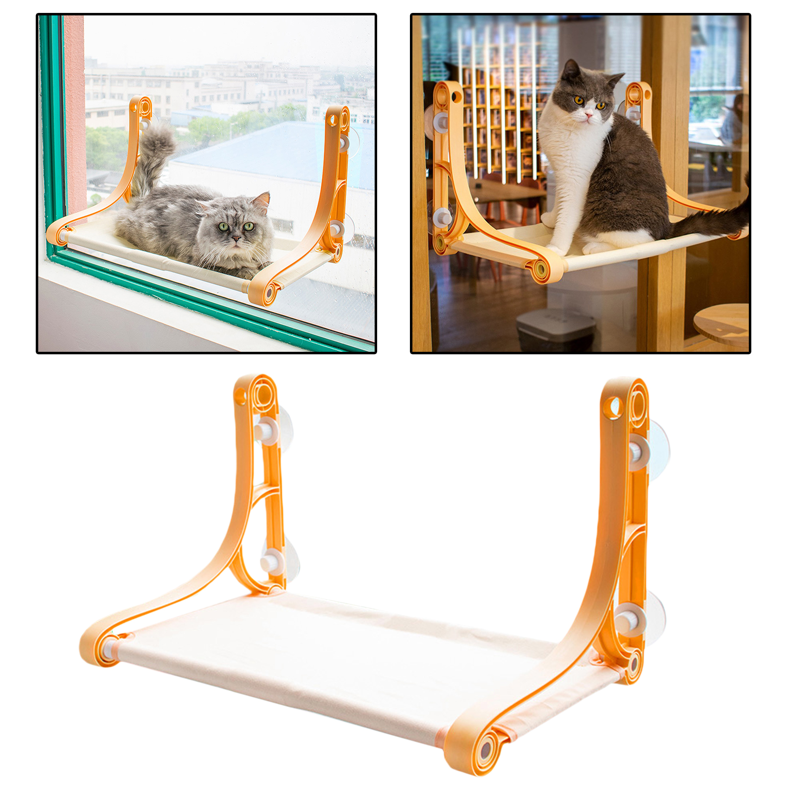 Cat Hanging Hammock Window Mounted Space Saving with Durable Suction Cup Cat Window Perch for Pet Cat Supplies Sleeping