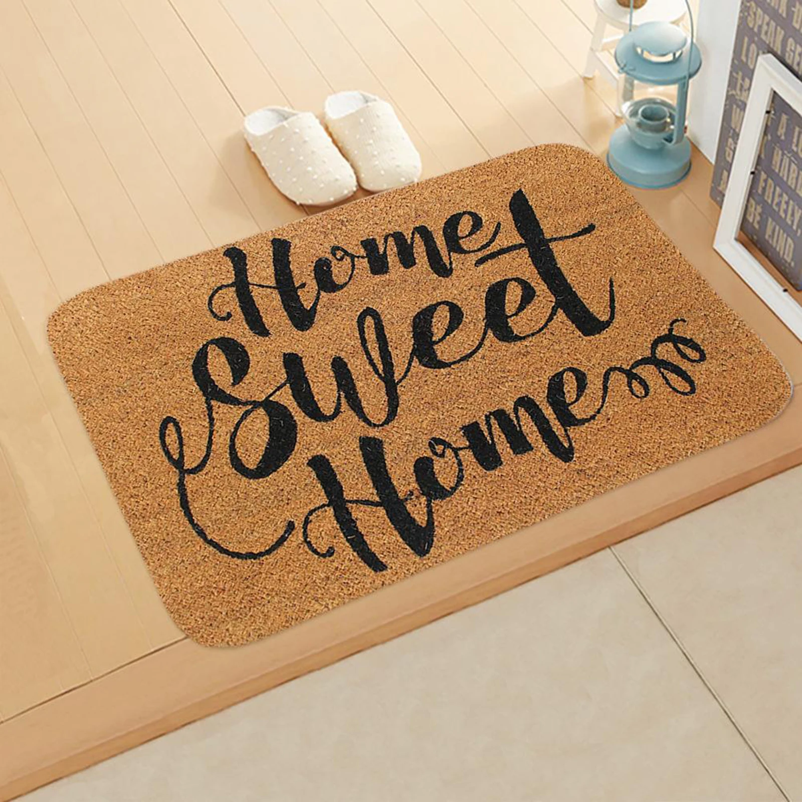 Front Door Welcome Mat Outdoor Rug 40x60cm Non  Indoor Polyester Front Entrance Doormat Easy Clean Non 