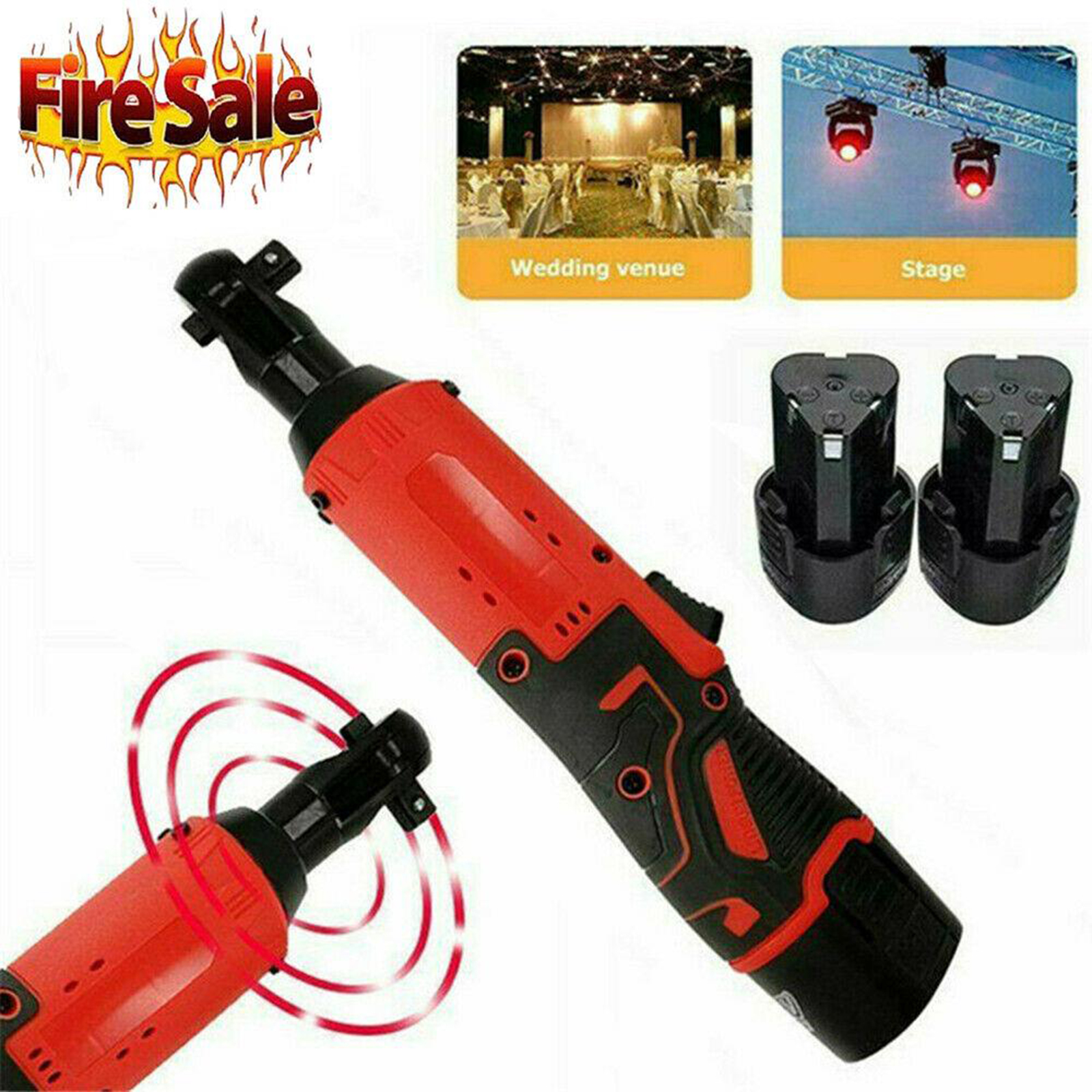 Electric Ratchet Wrench 12V Cordless 3/8 Inch 4500mAh Lithium Battery Electric Wrench Power Tools Car Tools