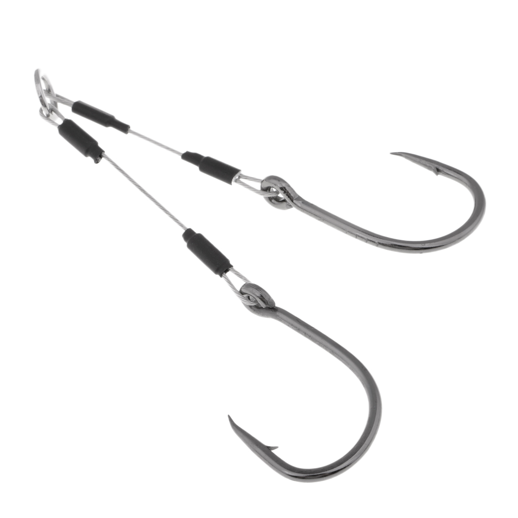 Double Fishing Hooks High Carbon Steel Fishing Assist Hook for Fish Attract