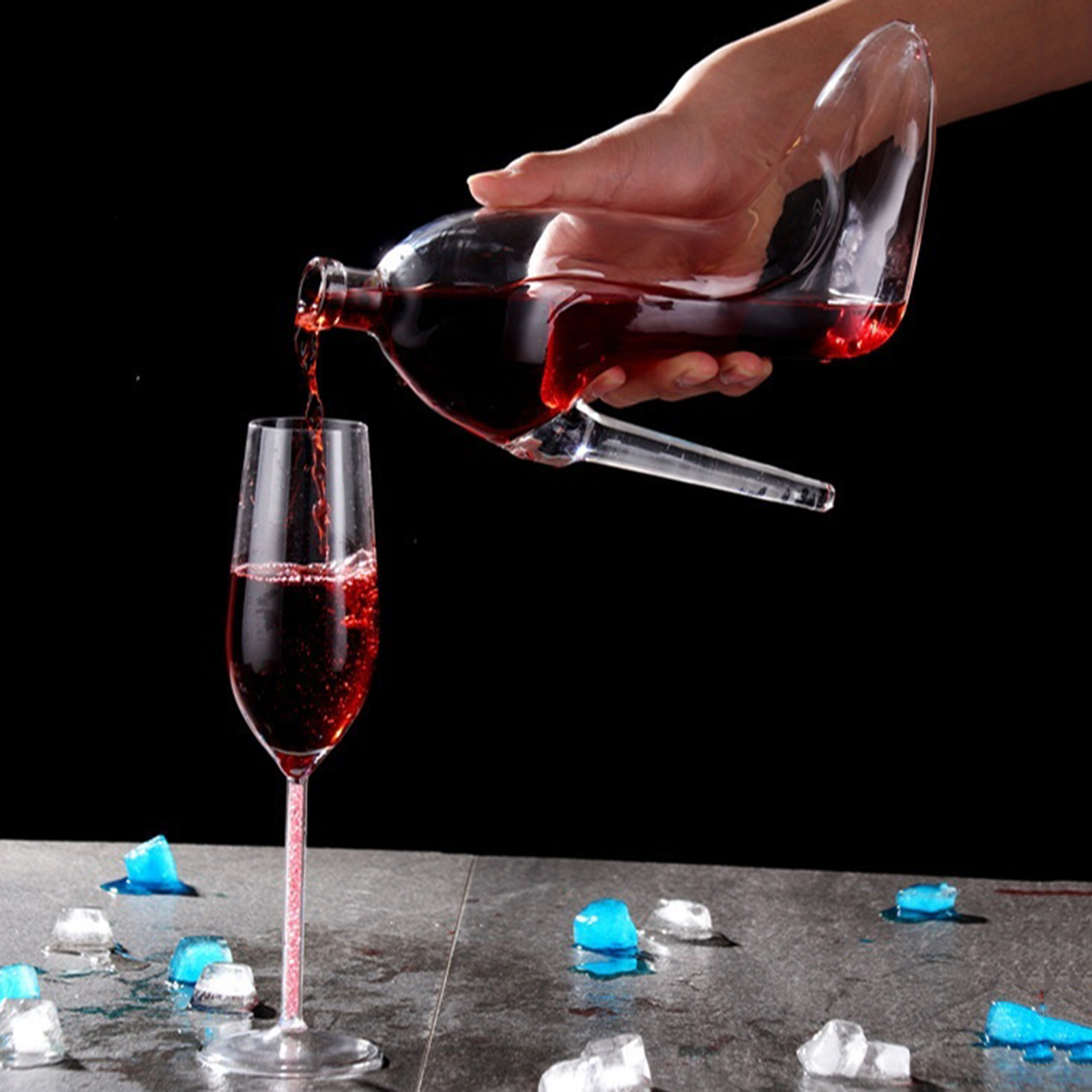 Novelty Whisky Decanter Luxurious Crystal Glass Merlot Vodka Wine Bottle Women Gift
