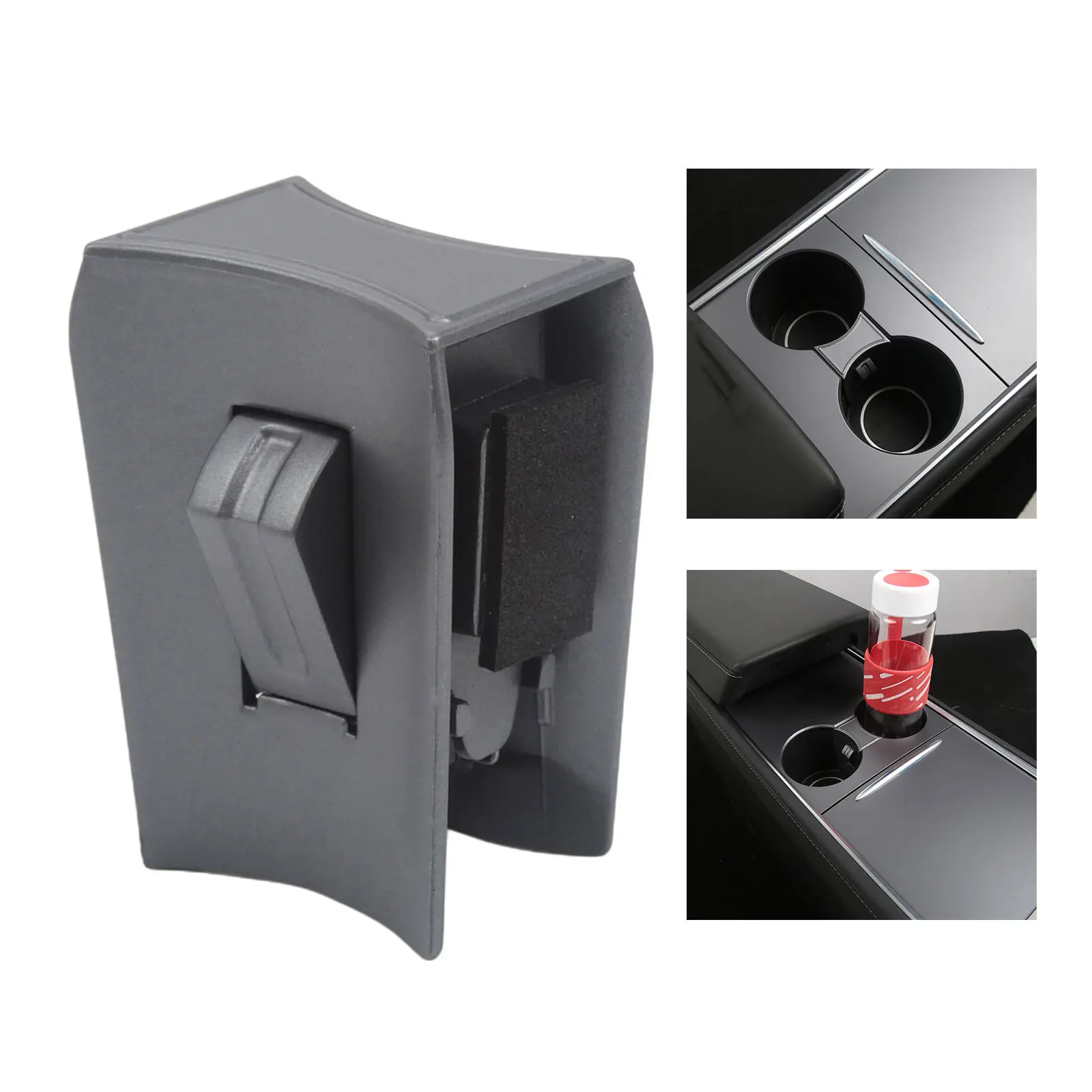 Cup Holder Slot Stabilizer Non-Slip Limiter Center Console Liners Cup Holder for Tesla Model 3 Y Interior ABS Accessories