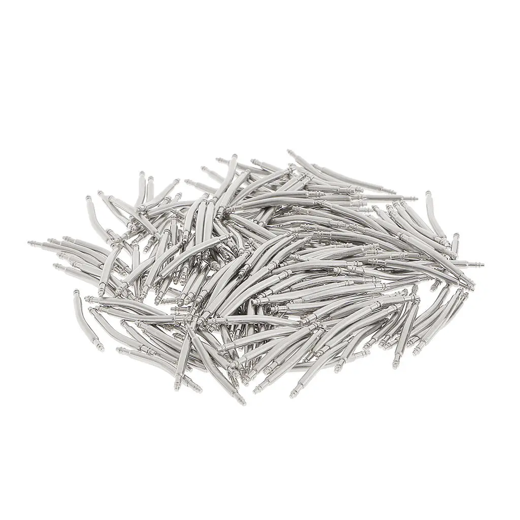 200 Pieces Wholesale Stainless Steel Curved Spring Bar Pins Link for Watch Band 12mm-26mm Watchmaker Repair Component