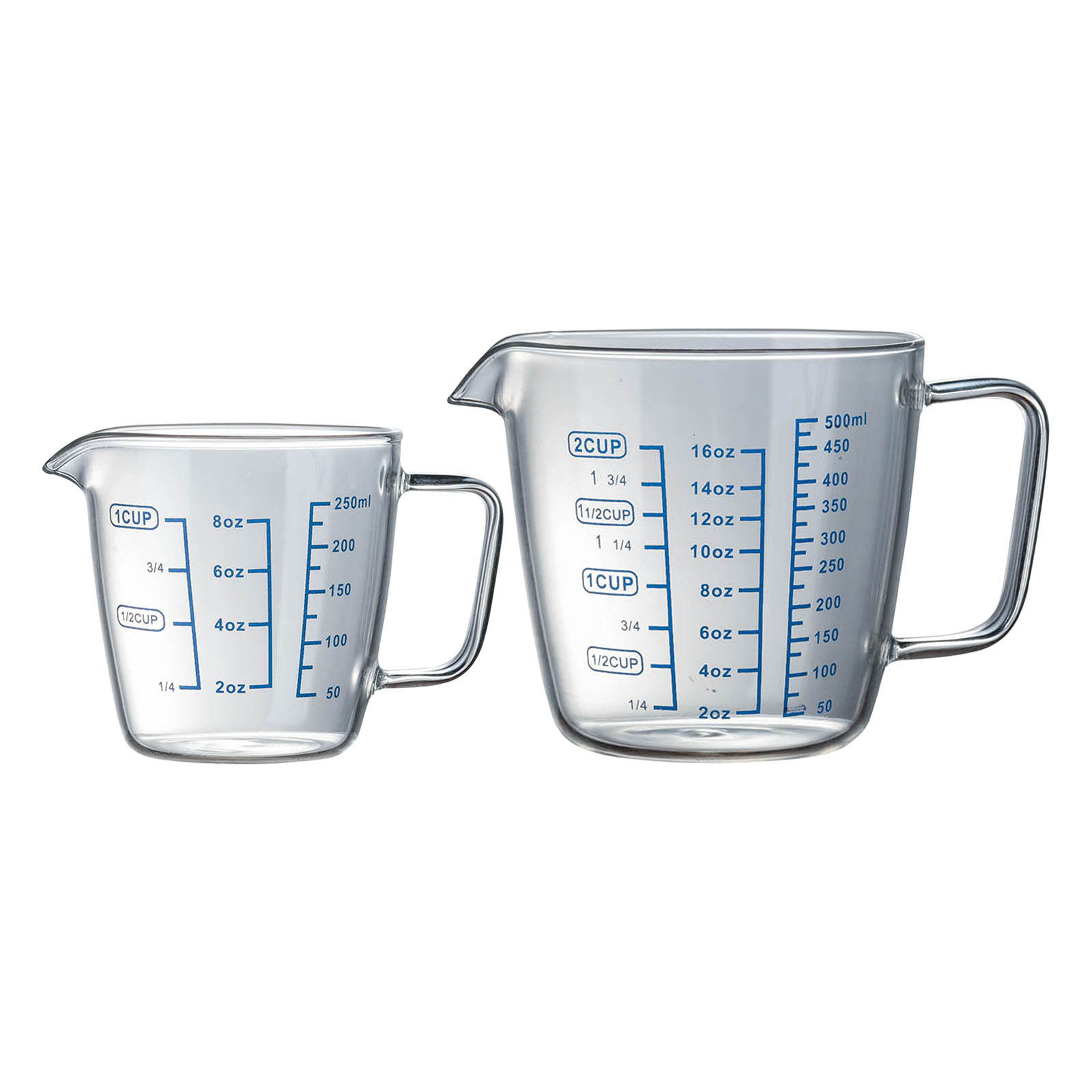 Glass Measuring Cup Microwave Safe Heat Resistant with Handle Measuring Tools for Home Bar