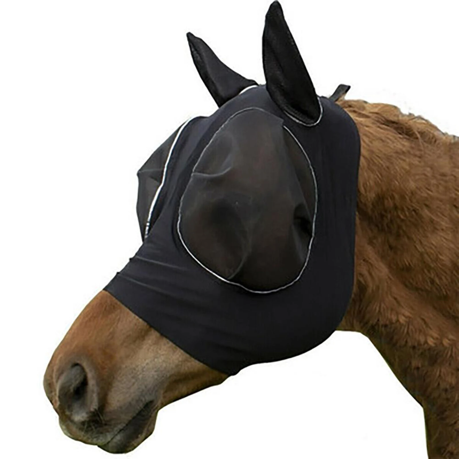 Anti-Mosquito Mesh Equine Horse Fly Mask Horse Head Cover Comfortable Anti Fly Files Mask For Horse Pony Cob Arab Protects