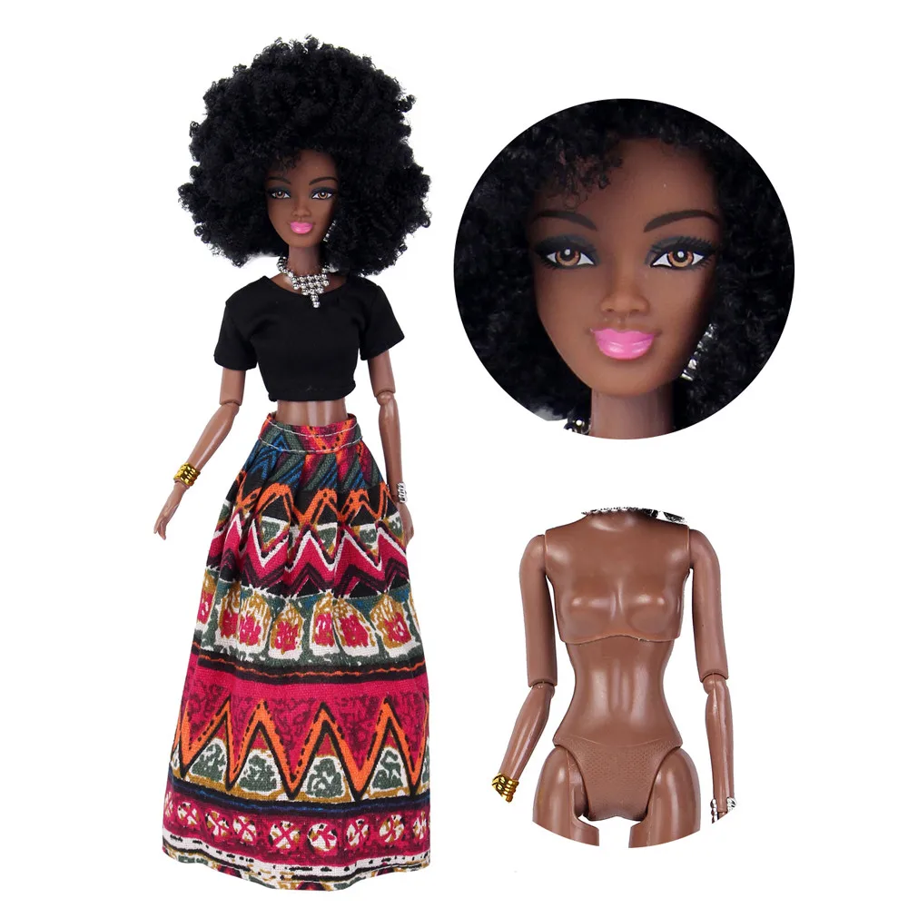 Baby Dolls For Girls Baby Movable Joint African Doll Toy Black Doll Best Gift Toys For Girls Black Girls Toys Куклы Кукла