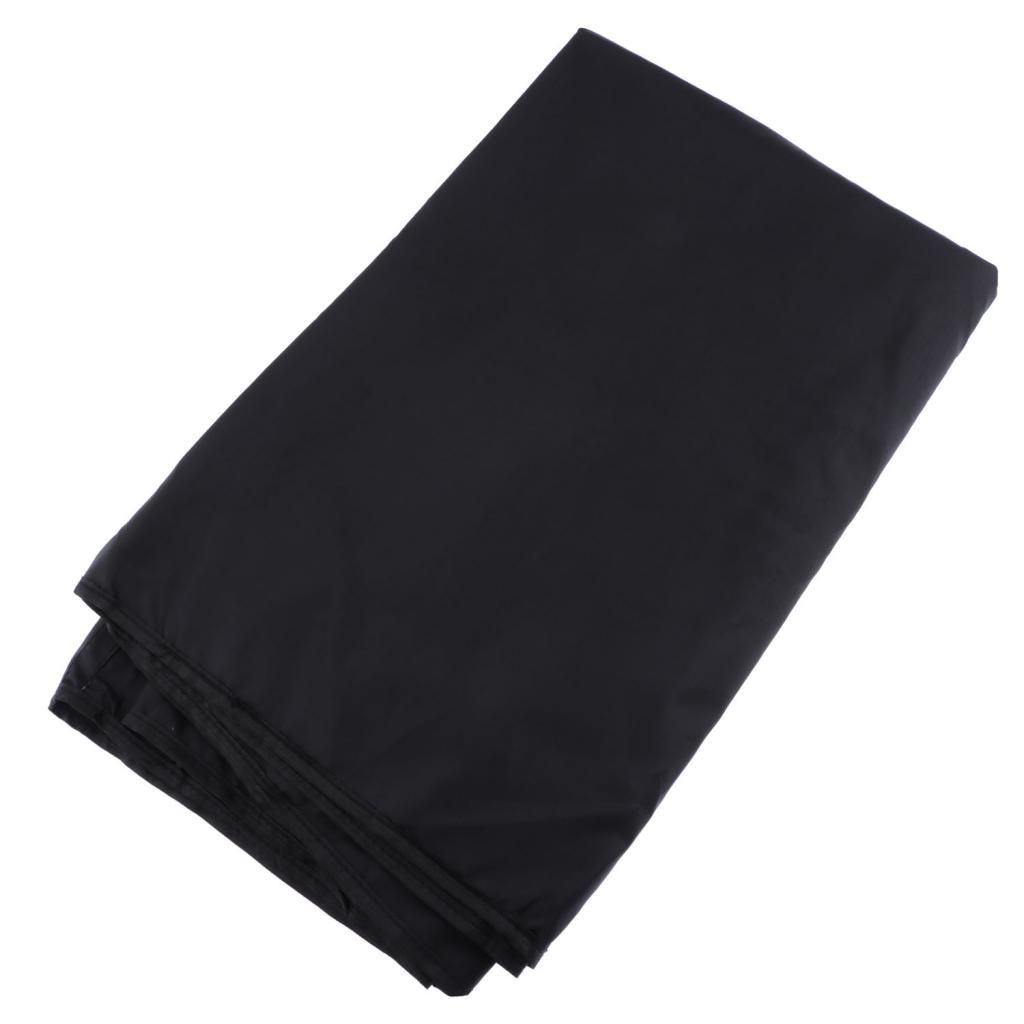 Black 79 x 100 Inches Drum Dust Set Cover Water-Resistant Nylon Cover With Sewn-in Weighted Corners