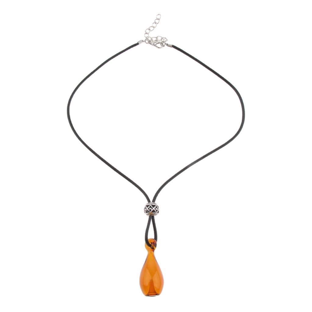 Small Essential Oil Diffuser Bottle Glass Pendant Vial Necklace for Sweaters