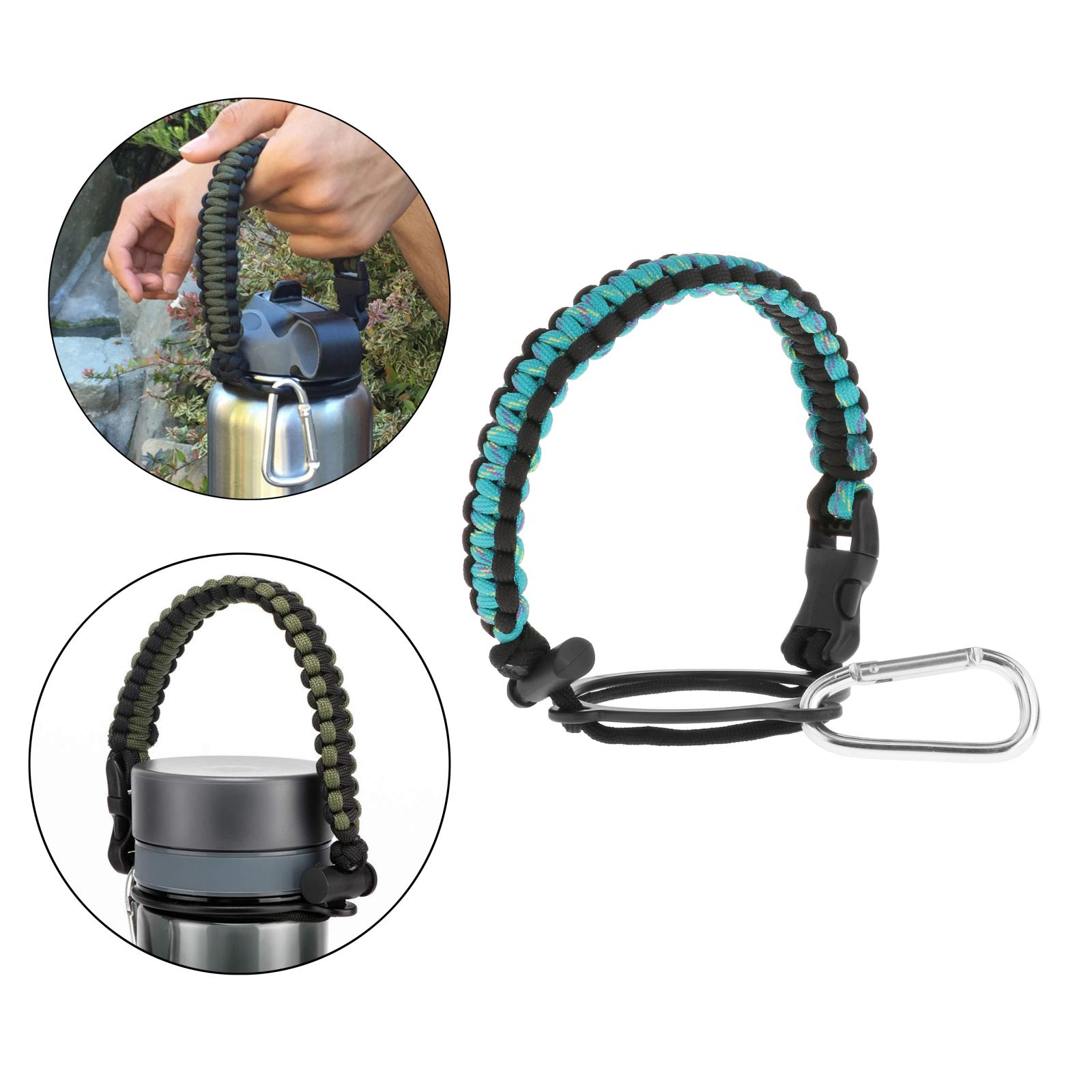Paracord Wide Mouth Water Bottle Handle Holder Strap for REIC Camping Backpacking Outdoor Activities