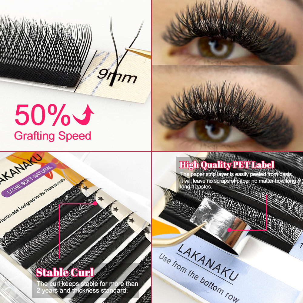 Best of LAKANAKU Y Volume Lashes Extensions Cilia And Brazilian Volume YY Russian Eyelash Private Label Supplies Makeup Wholesale Reviews & Tips - Image 5