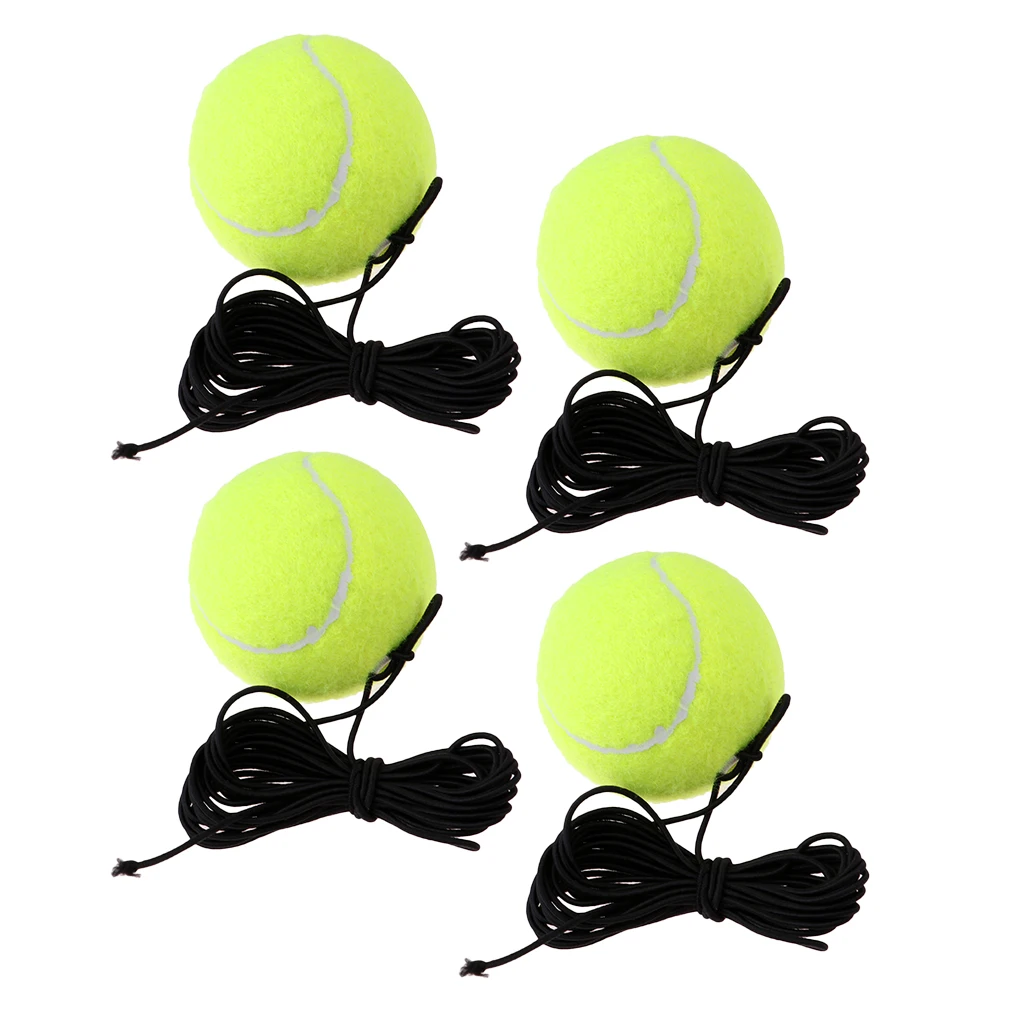 Tennis Ball W / Replacement String Tennis Bounce Training Balls 4 Pieces