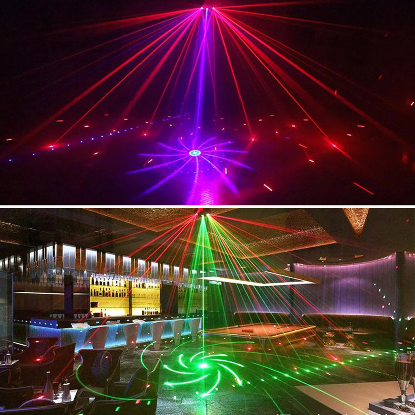 9-EYE  LED Light Remote RGB DMX Scanning Projector Strobe DJ tage Lights, EU Plug