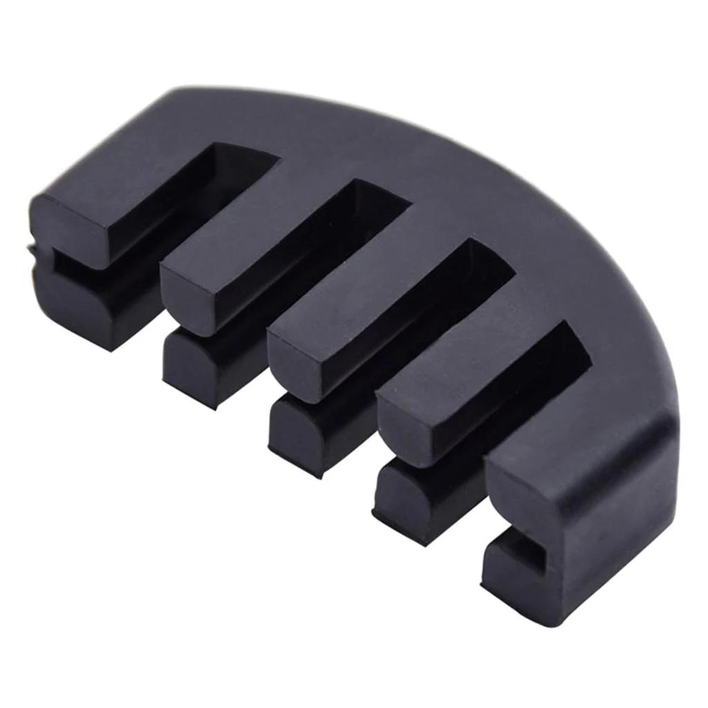 Tooyful Silicone Black Practice Mute / Silencer For 3/4 4/4 Violin 5 Pronged Durable