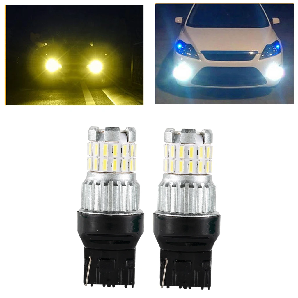 2 Pieces Car 10-24V Blinking Tail Brake Lights LED Bulbs Replacement, Double Heat Dissipation