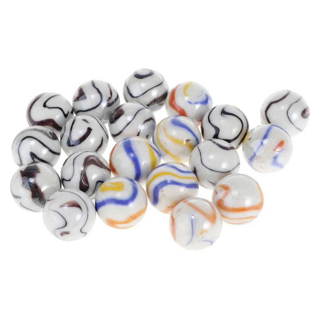 20pcs Glass Marbles - Clear Glass Marble - Vase Aquarium Decoration - Diameter: