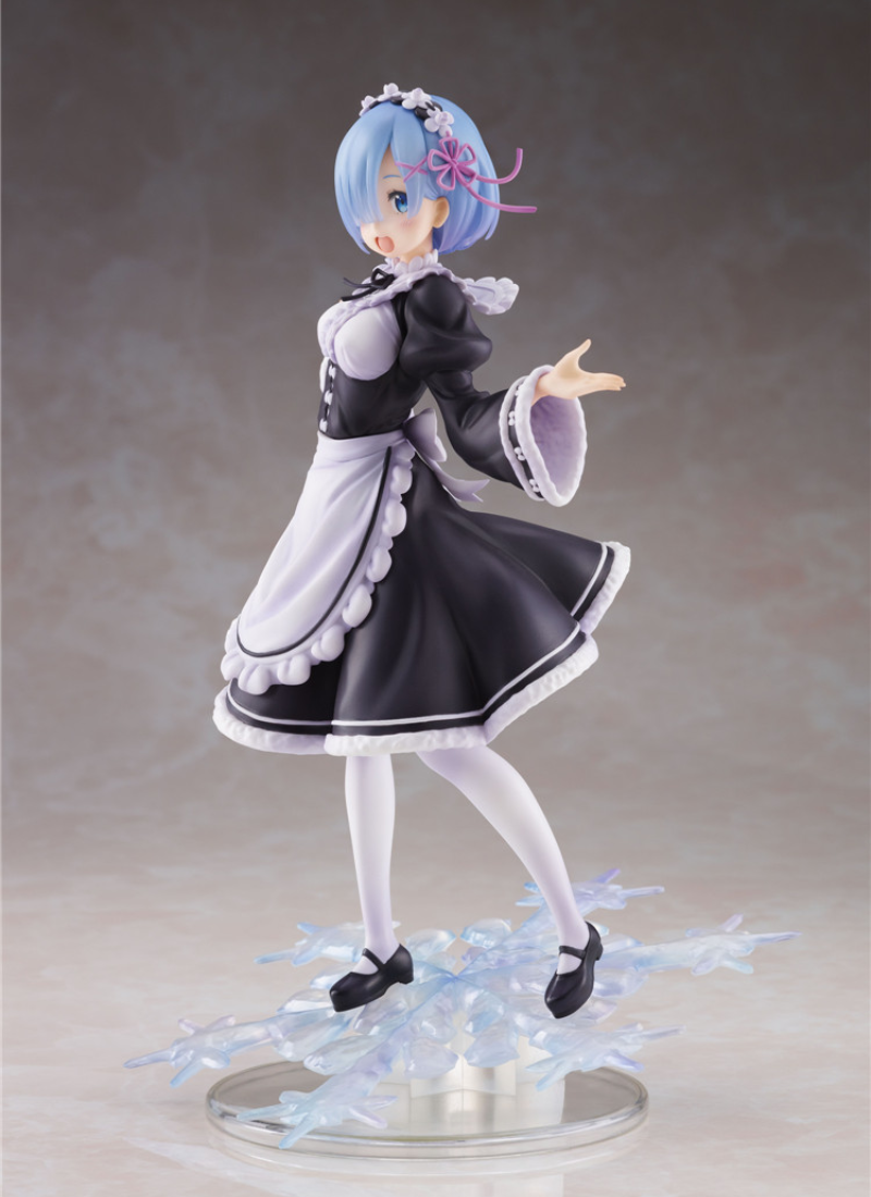 100% оригинал: Аниме Фигура Re:Zero REM maidслуга Снежинка 27 см ПВХ фигура  аниме модель игрушки Фигурки Коллекция куклы подарок | AliExpress