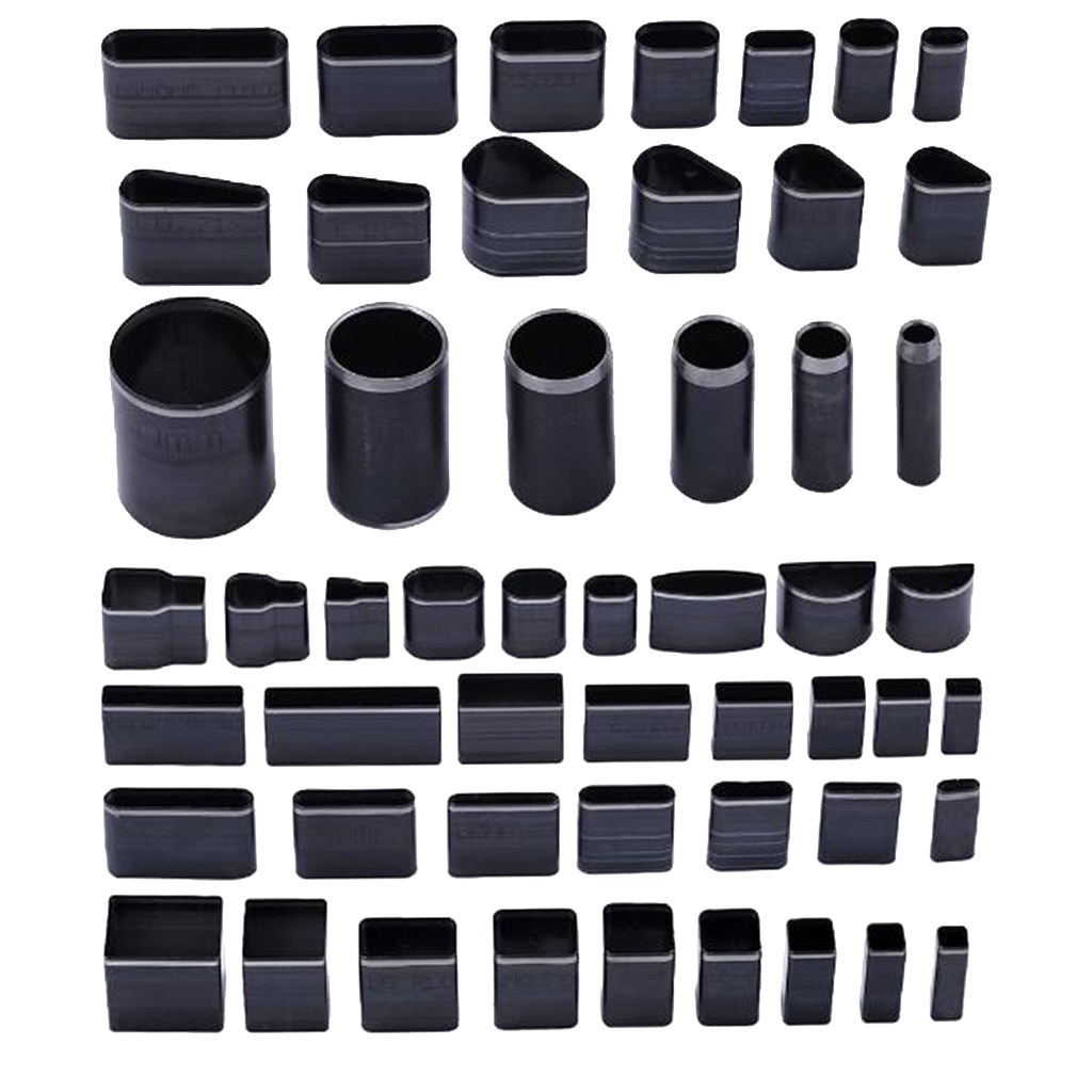 52 Shape One Hole Hollow Punch Cutter Set Leather Craft Tool with Case