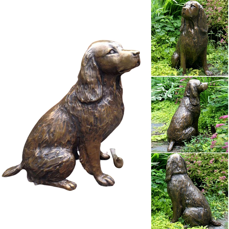 cão animal escultura quintal gramado ao ar