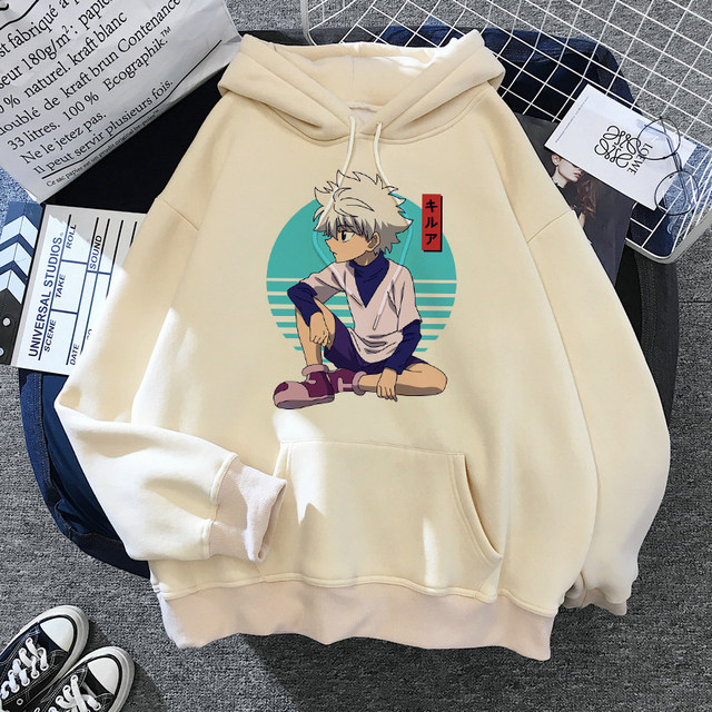 Em promoção! Killua Zoldyck Homens Oversize Capuz Mulheres Pulôver De  Treino De Hunter X Hunter Moletom Com Capuz Manga Gráfico De Inverno De  Roupas Anime