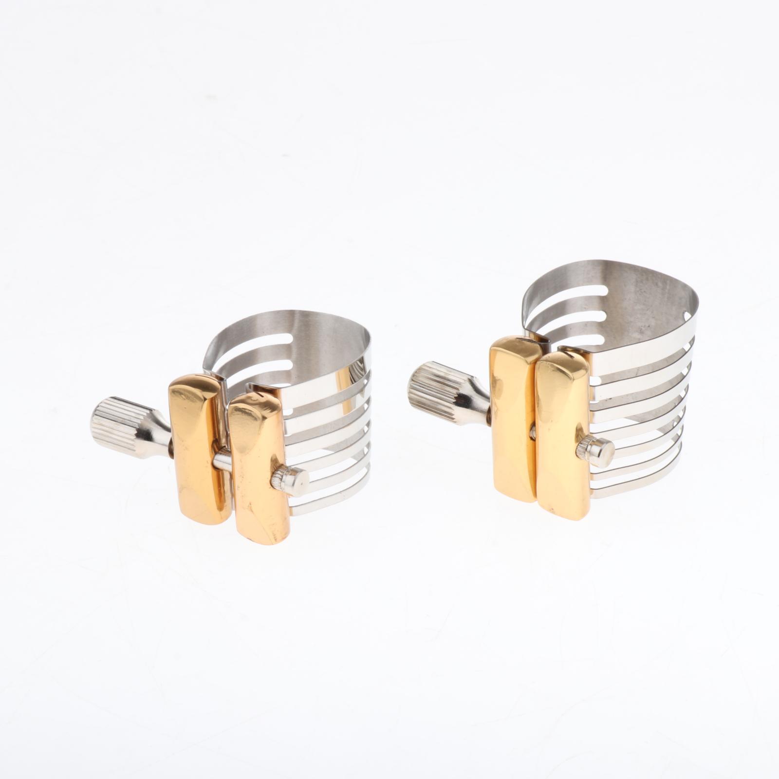 Alto Tenor Saxophone Ligature Clip Fastener Silver Plated Metal Saxophone