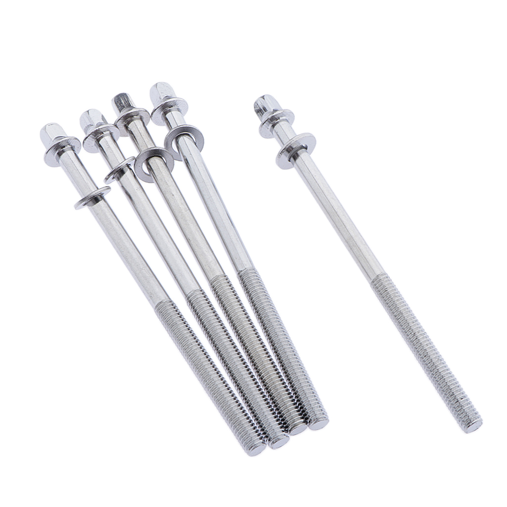 5x NEW 100mm Drum Tension Rods W/ Washers For Tom Drum Build  Parts