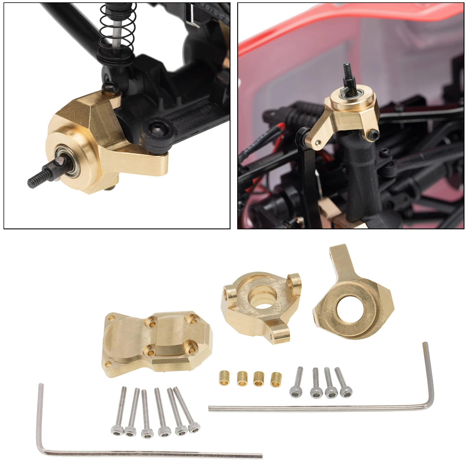 Details about   Brass Steering Knuckle Diff Cover Set for Axial SCX24 Upgrades 1:24 Parts 