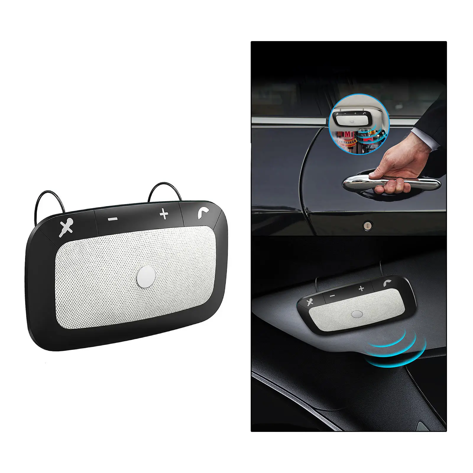 Car Bluetooth Speakerphone Voice Guidance Hands Free Cell Phone Kit for Google Assistant