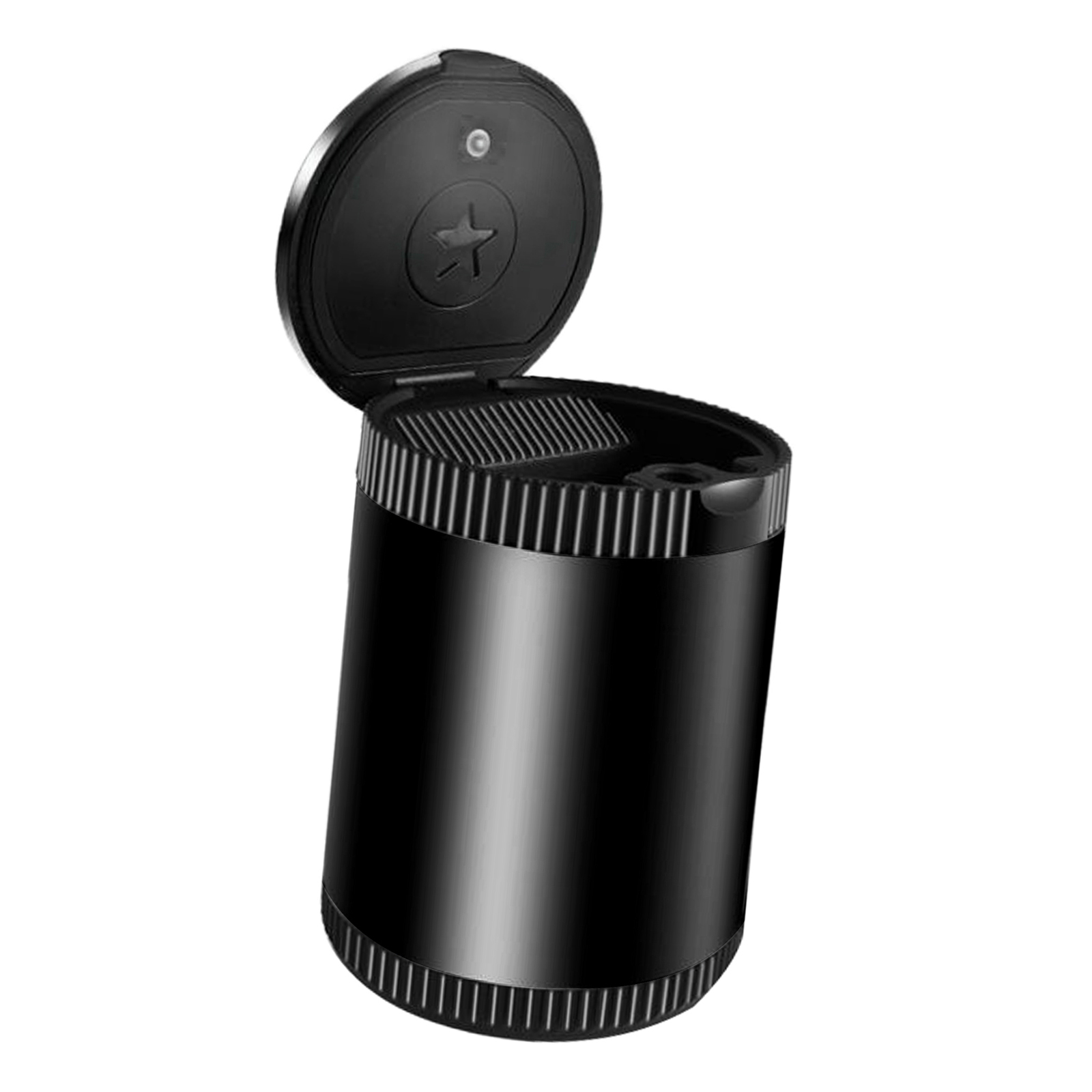 Car Ashtray with LED Light Ash Tray Aluminum Cup Portable Smokeless Auto Ashtray