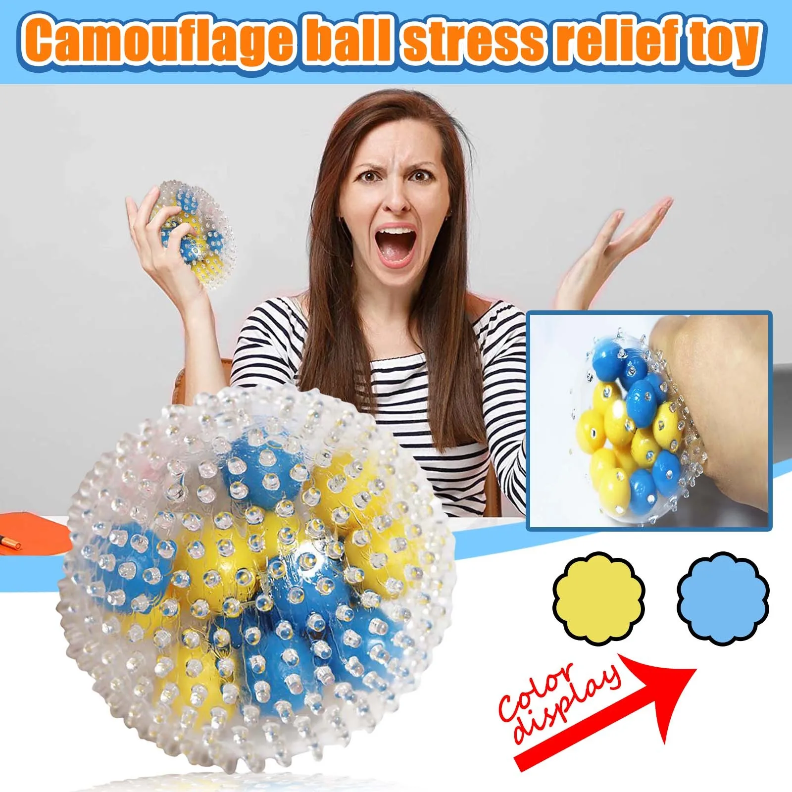 Giant Soothing and Fun Squishy Water Bead Stress Ball for Hand