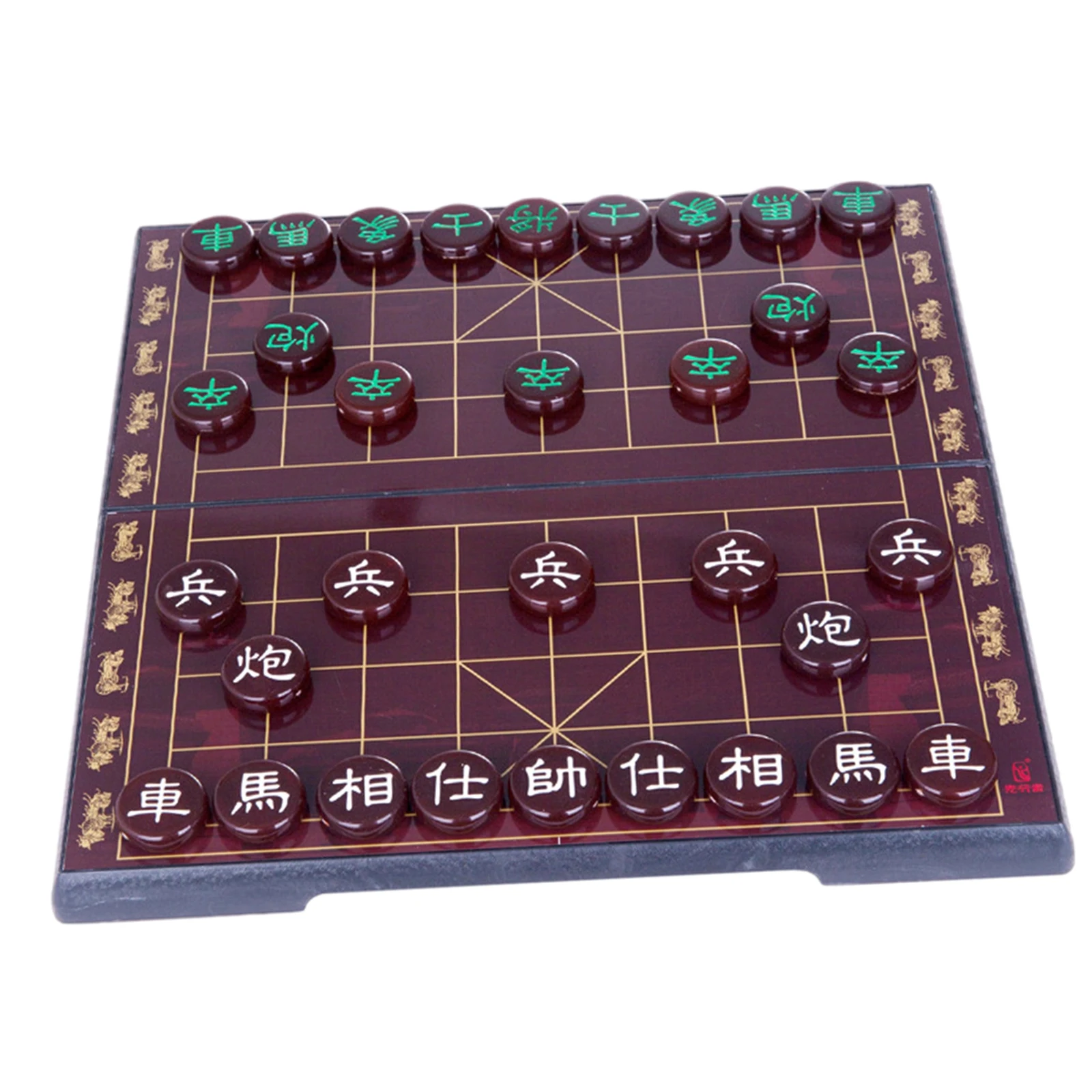 Chinese Chess Xiangqi with Folding Board Magnetic Educational Toys for Gift Family Activities Travel Board Child Kids