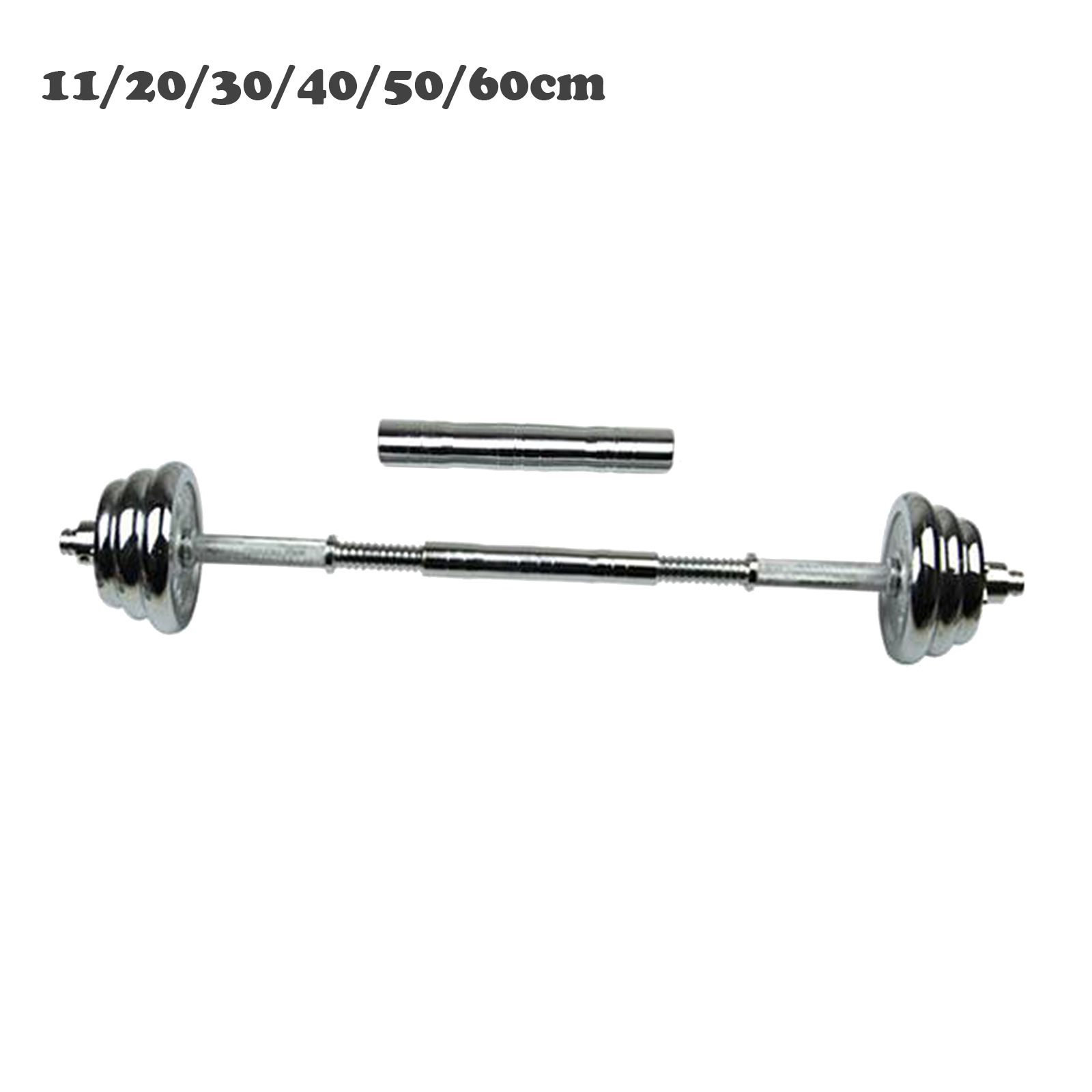 Standard Dumbbell Connecting Rod 20/30/40cm Threaded Dumbbell Bar Extender with Key and Adjusting Screws, Solid Barbell Handle