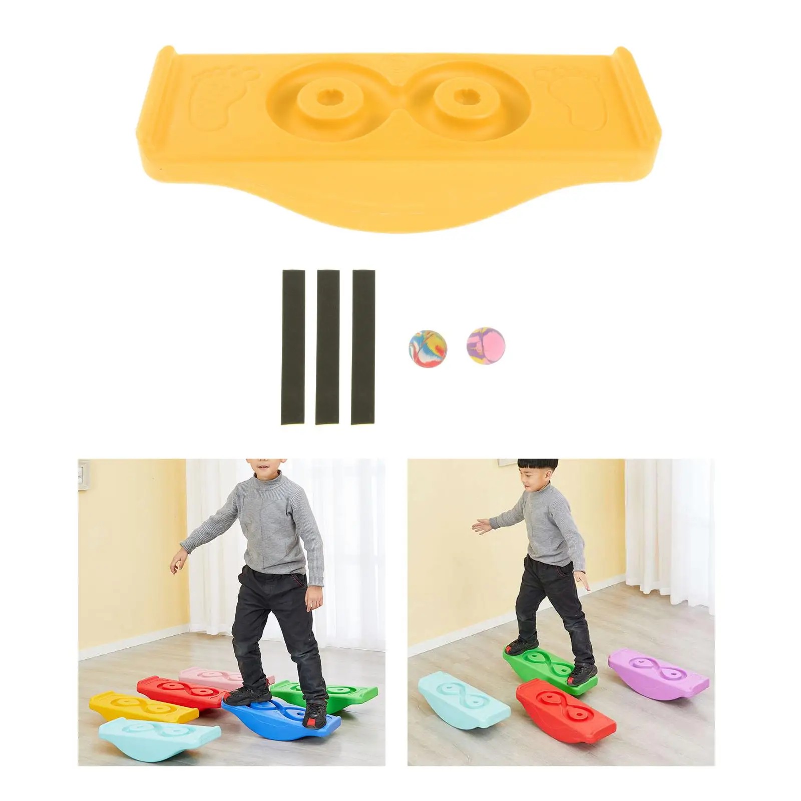 Wobbly Balance Board Sports Outside Children Kids Exercise Indoor Outdoor Seesaw Toy