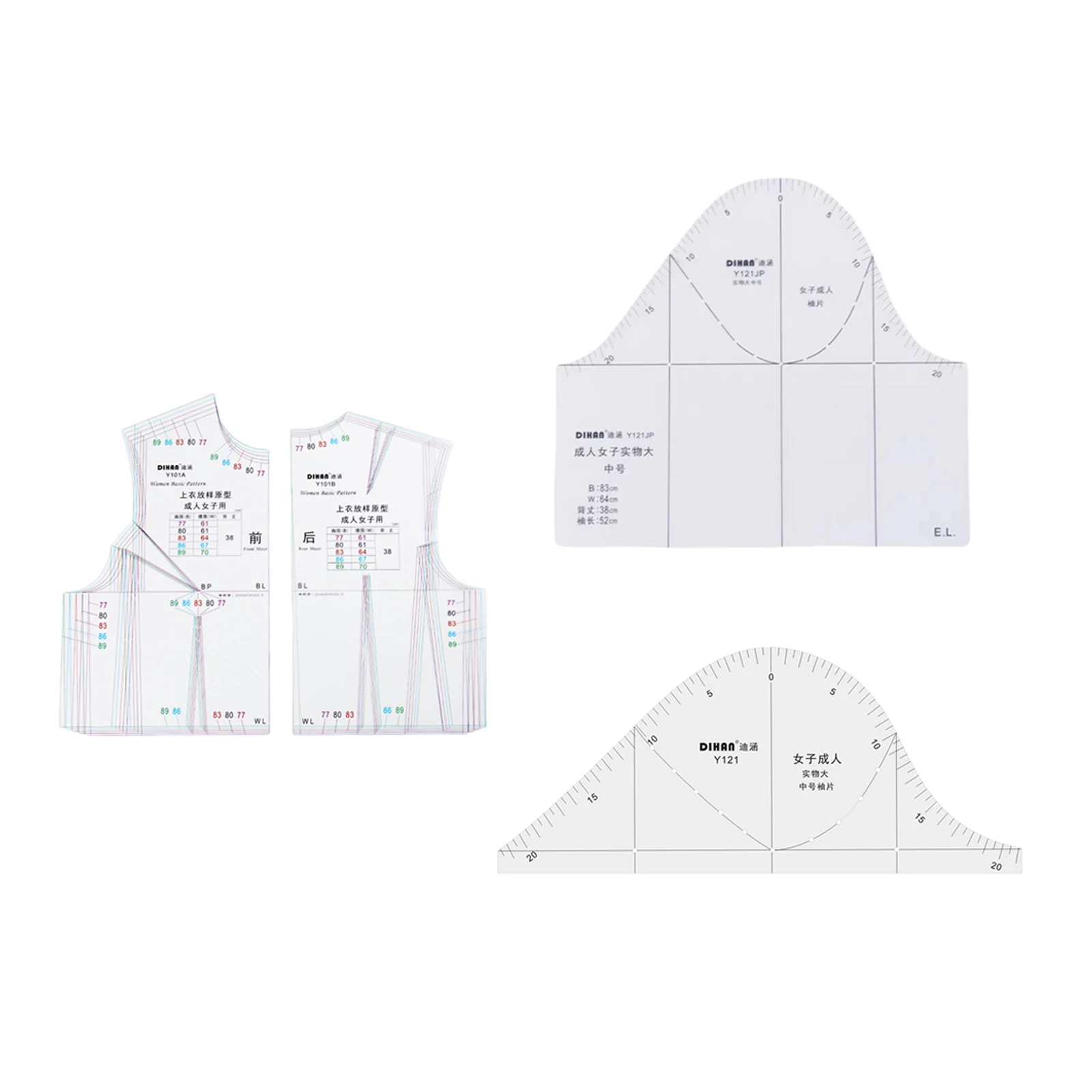 DIY 1:1 Cloth Design Ruler Drafting Full Scale Drawing Templete Model Tool