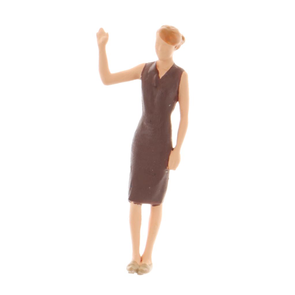 Person Painted Figures Scale Model HO Decor Model for Model Train Scale