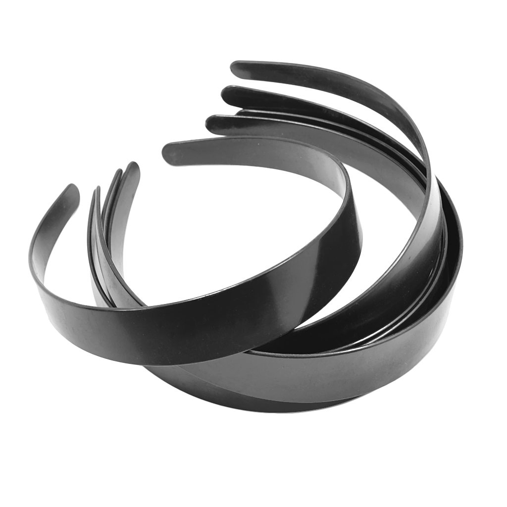 5x DIY Hair Hoops Band Plain Plastic Headband Craft Accessory Findings 3cm Black