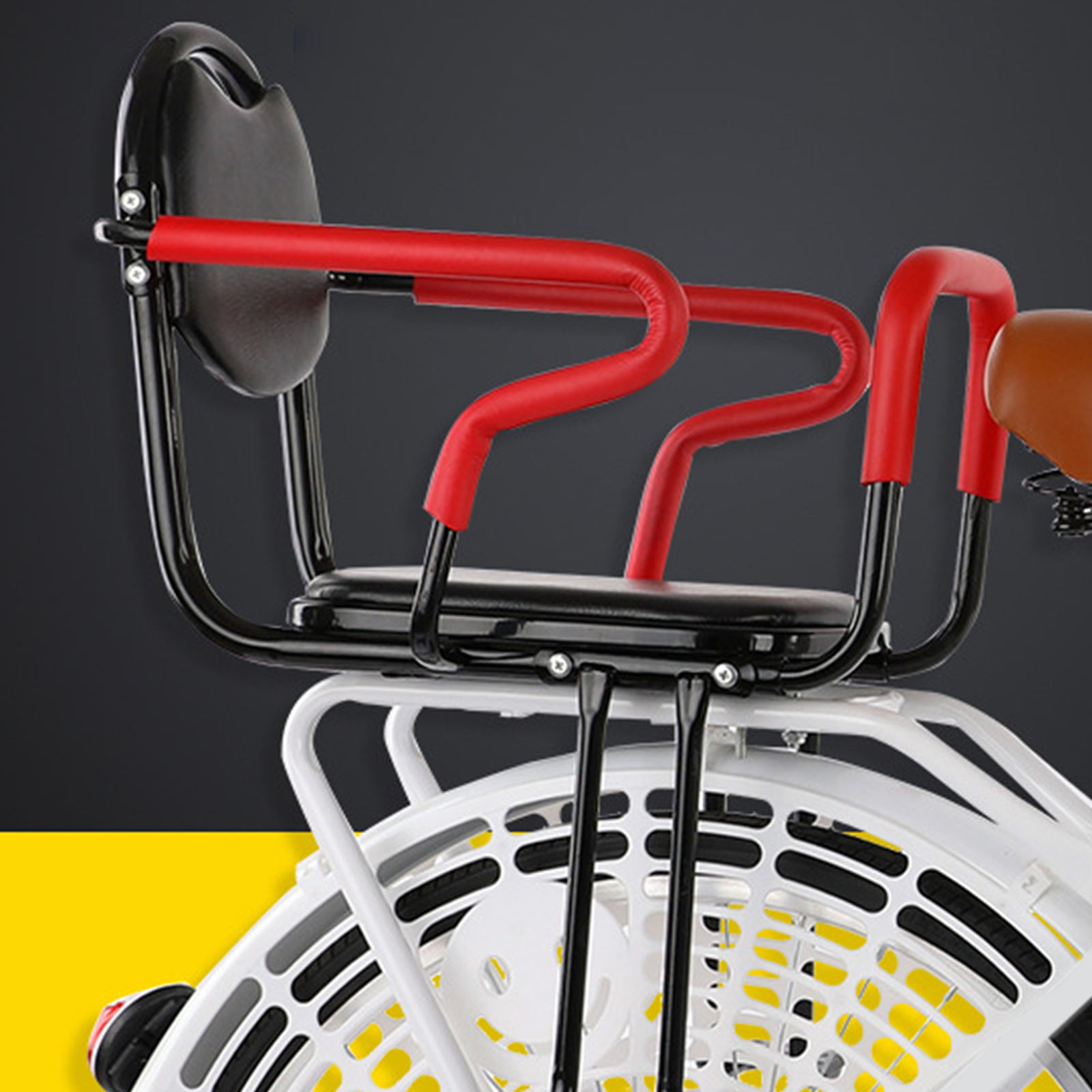 Thicken Rear Mount Bicycle Child Seat with Handrail Universal Accessories Bike Seat Bike Rack Foot Pedals Baby Seat for Children