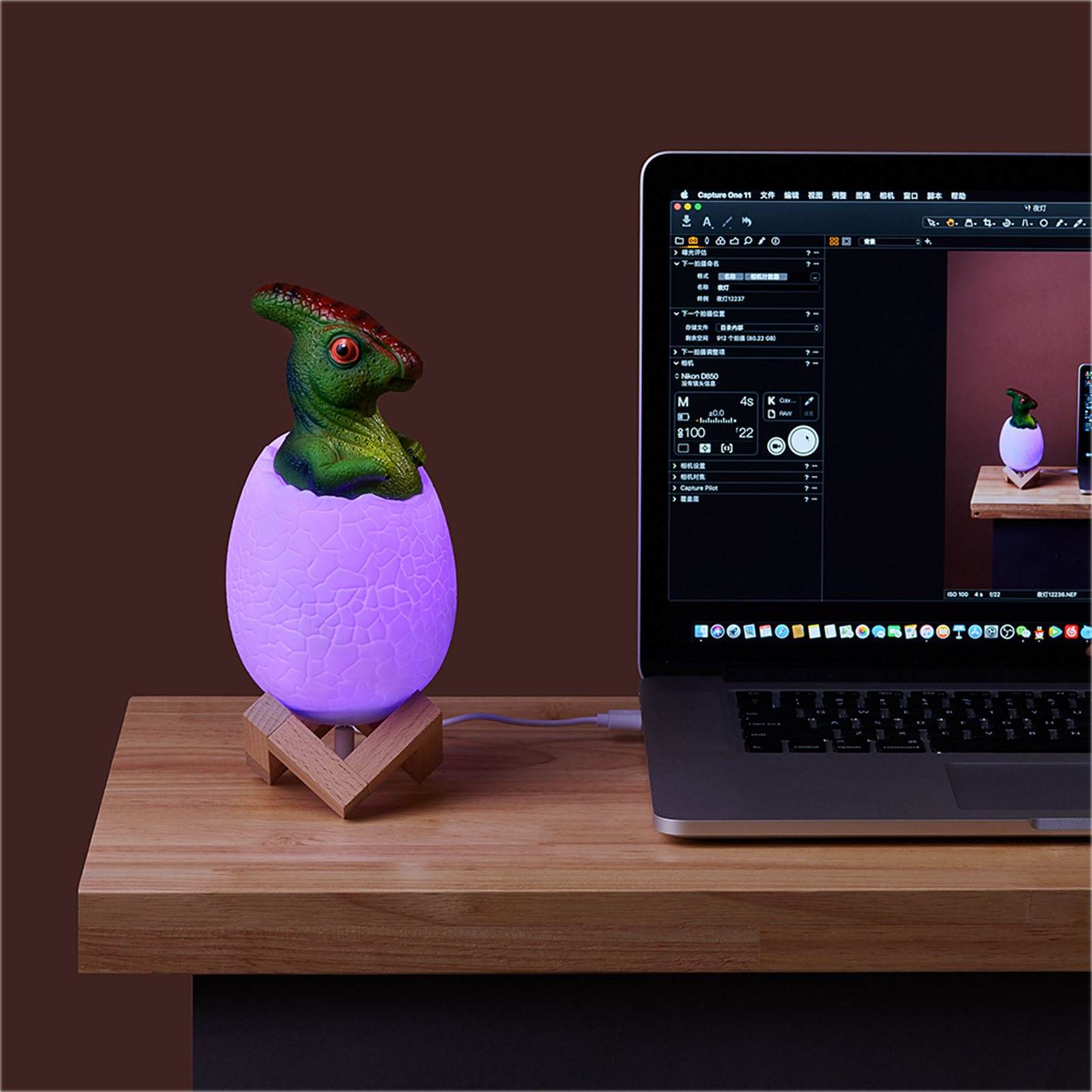 3D Printed Dinosaur Egg LED Night Lamp Remote Control USB Rechargeable Dinosaur Lamp For Children's Lights Night