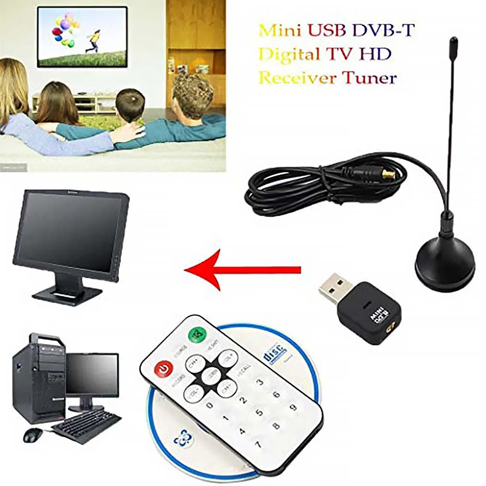 tv stick silicone Mini Digital TV Stick Indoor SDR+DAB+FM DVB-T Tuner Antenna Wireless With Remote Control Receiver HDTV USB 2.0 Dongle Stick cheapest tv sticks